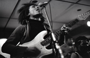 Bob Marley and the Wailers at Paul's Mall: Marley with guitar