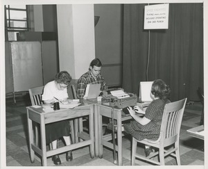 Eileen Brode, Arthur Rodriguez, and Hilda Holtz at TOWER clerical training