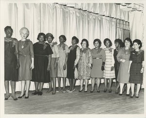 Women standing in a line