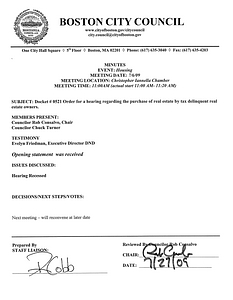 Committee on Housing meeting minutes, July 6, 2009