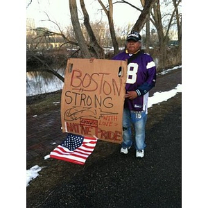 Boston Strong "Native Pride" sign