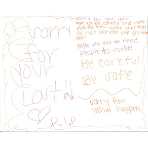 Letter from Lakeside Middle School in Norwalk, California