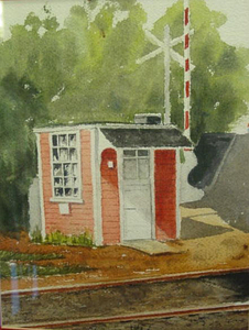 [Railroad shack corner of Forest and Main Streets]