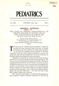 Two cases of chronic hydrocephalus in infants treated by tapping and by the introduction of aseptic air in the place of the fluid