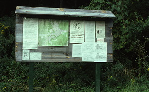 A Walk Along Debra Hall's Nature Trail: Trailhead Kiosk.