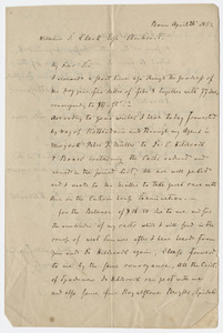 August Krantz letter and invoice to William S. Clark, 1853 April 26