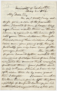 Chester Dewey letter to Edward Hitchcock, Jr., 1864 May 2