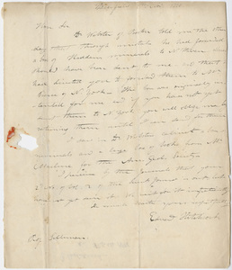 Edward Hitchcock letter to Benjamin Silliman, 1820 November 8