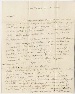Benjamin Silliman letter to Edward Hitchcock, 1837 January 2