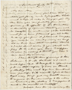 Edward Hitchcock and Orra White Hitchcock letter to Mary Hitchcock, 1849 July 16