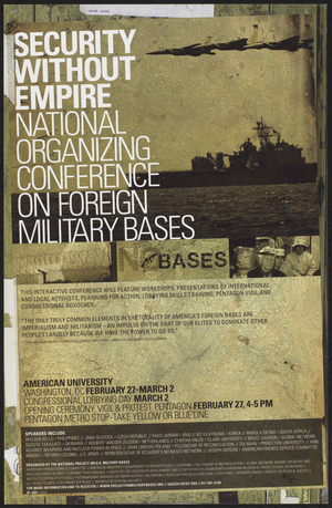 Security Without Empire : National Organizing Conference on Foreign Military Bases