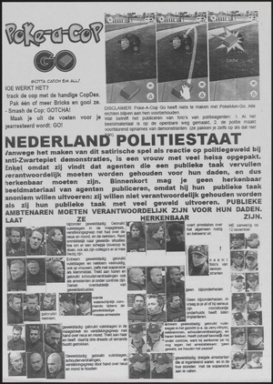 Nederland politiestaat : Poke-a-cop Go