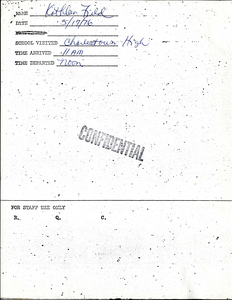Citywide Coordinating Council daily monitoring report for Charlestown High School by Kathleen Field, 1976 May 17