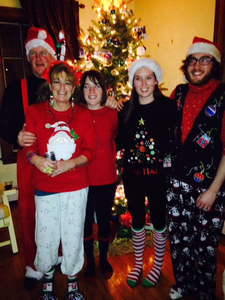 Ugly Christmas pajama party