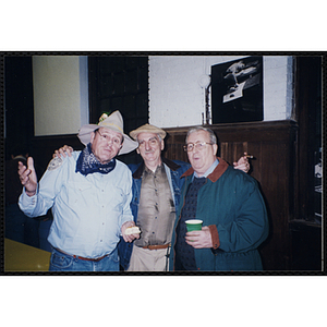 Three Bunker Hillbilly alumni pose for a candid shot at a reunion event