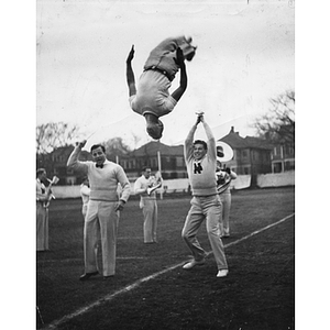 Cheerleaders at Parsons Field