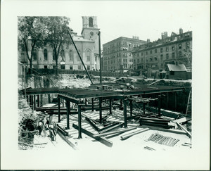 Construction of the Tremont St. Subway, Park and Tremont Sts., Boston, Mass., 1895-1896
