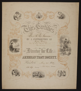 American Tract Society certificate