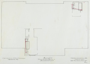 Second floor plumbing plan, 1/4 inch scale, residence of Mrs. Charles C. Pomeroy [Edith Burnet (Mrs. Charles Coolidge Pomeroy)], "Seabeach", Newport, R. I., 1900.
