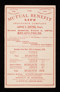 Mutual Benefit Life Insurance Company, Newark, New Jersey