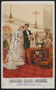 Trade card for the Domestic Sewing Machine Co., Boston, Mass., 1882