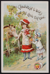 Trade card for Jas. Chadwick & Bros., Six Cord Thread, location unknown, undated