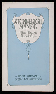 Brochure, Stoneleigh Manor, the house beautiful, Rye Beach, New Hampshire