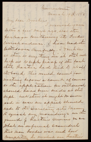 Admiral Silas Casey to Thomas Lincoln Casey, March 19, 1882