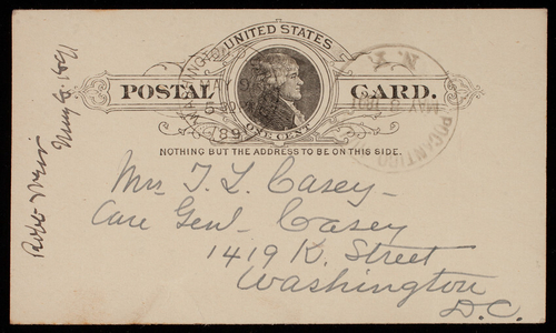 Robert Walter Weir Jr. to [Thomas Lincoln Casey and Emma Weir Casey] Casey, May 8, 1891