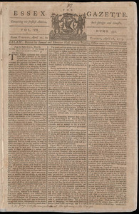 The Essex Gazette, 18 April 1775