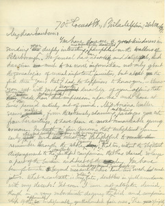 Letter from Benjamin Smith Lyman to Franklin Benjamin Sanborn