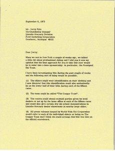 Letter from Mark H. McCormack to Jerry Pyle