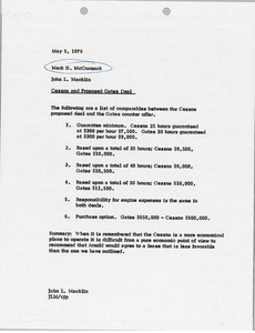 Memorandum from John L. Macklin to Mark H. McCormack