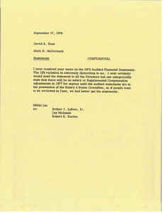 Memorandum from Mark H. McCormack to David A. Rees