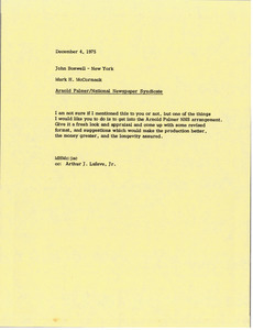 Memorandum from Mark H. McCormack to John Boswell