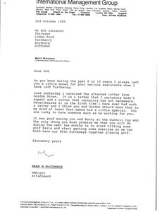 Letter from Mark H. McCormack to Bob Jamieson