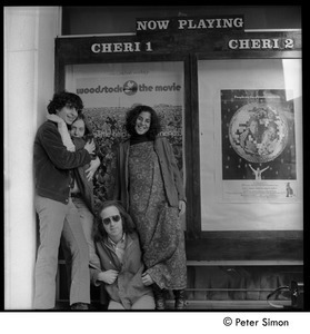 Stephen Davis (left) and friends outside the Cheri I theater