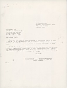 Letter from Graham Sharman and Kenneth A. Owen to John Young