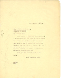 Letter from Crisis to Mr. & Mrs. E. M. Akin