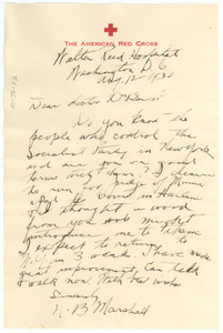 Letter from Napoleon B. Marshall to W. E. B. Du Bois