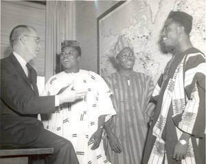 President Olds with Nigerian Students (1963)