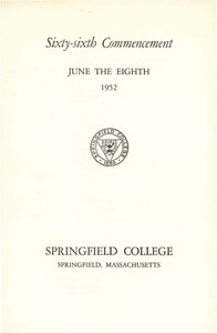Springfield College Commencement Program (1952)