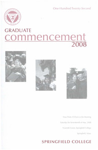 Springfield College Graduate Commencement Program (2008)