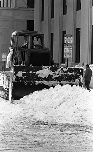 Snow clearing equipment and pedestrian