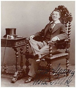 Portrait of Vesta Tilley in a Chair