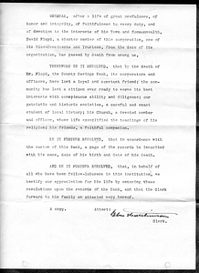 Notice of David Floyd's Death