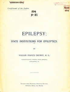 Epilepsy: state institutions for epileptics