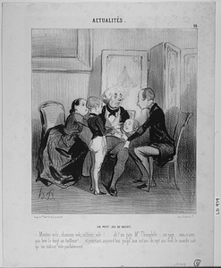 Un petit jeu de société. - Mouton vole, chameau vole, tailleur vole!... ah! un gage Mr. Théophile... un gage... vous n'avez pas levé le doigt au tailleur!... et pourtant aujourd'hui jusqu'aux enfans de sept ans tout le monde sait qu'un tailleur vole parfaitement.