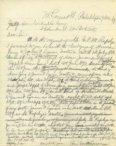 Letter from Benjamin Smith Lyman to Michael C. Gross