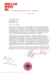 Letter from George Beim to Mark H. McCormack